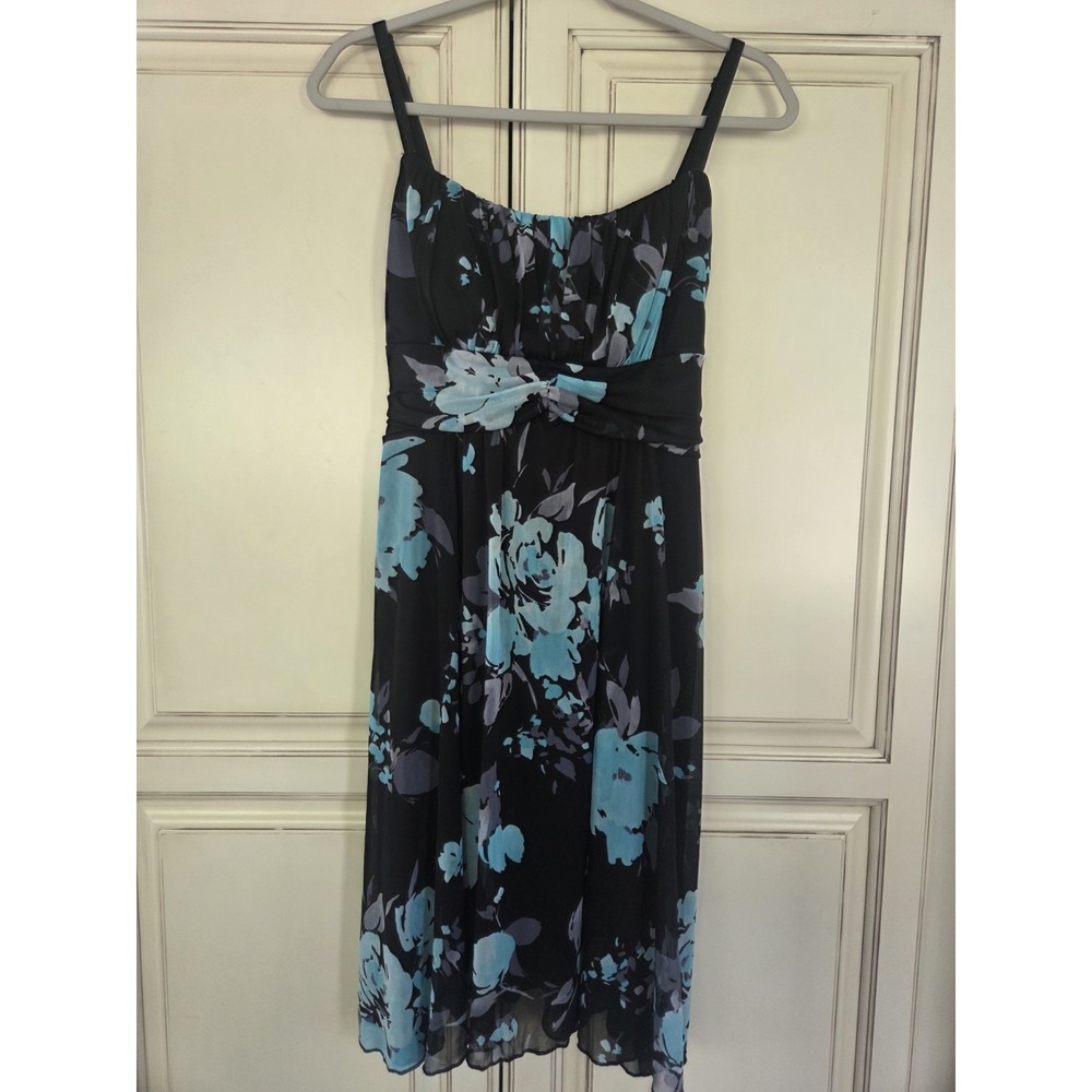vtg flowy babydoll dress womens 16 romantic vamp fairy floral 90s Y2k